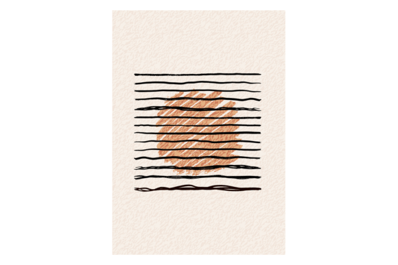 Abstract Poster with Decorative Ink Shap