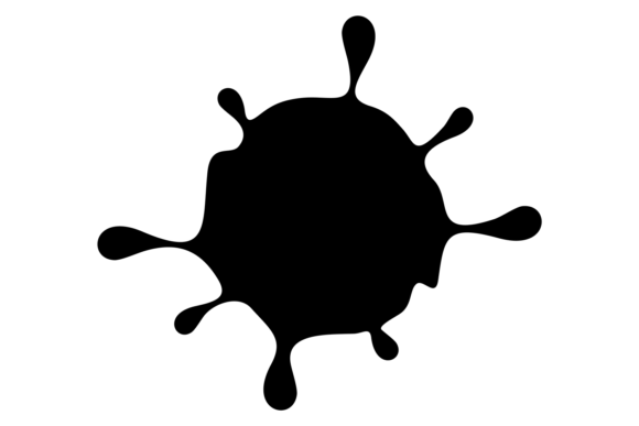 Artistic Ink Splash. Decorative Black Pa Graphics