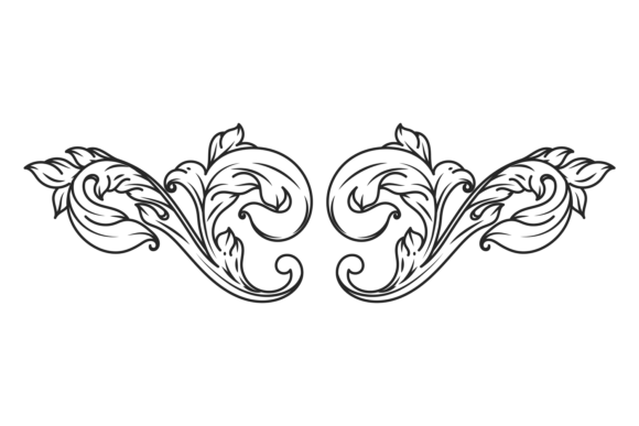 Baroque Decorative Element: Vintage Fili Graphics