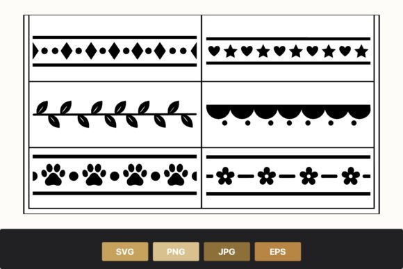 Black White Decorative Borders Graphics
