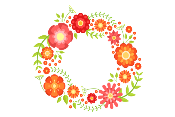 Blooming Branches in Round Decorative Frame