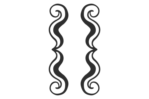 Curly Brackets Element. Black Decorative