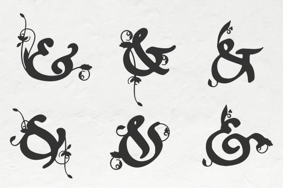Decorative Ampersand Illustration Vector: Graphics with Vintage Charm