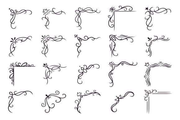 Decorative Angle Borders Graphics