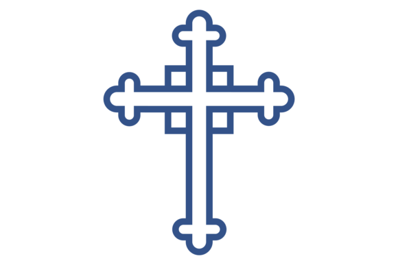 Decorative Christian Cross Symbol. Holy Graphics