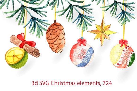 Decorative Christmas Elements SVG