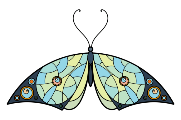 Decorative Color Ornament Wings Butterfly Graphics