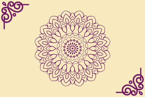 Decorative Flower Mandala Art Design: Graphics & Illustrations