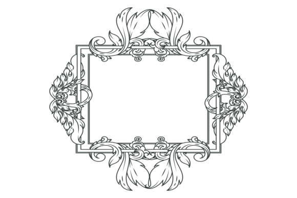Decorative Frame with Ornate Filigree. V
