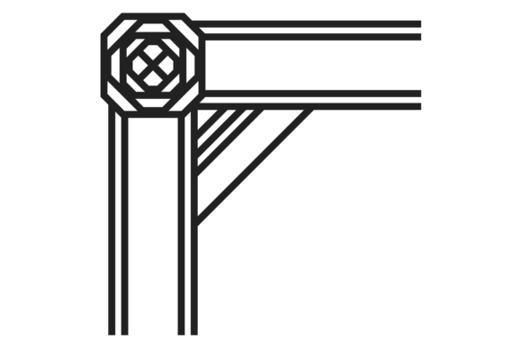 Decorative Geometric Corner. Minimalisti Graphics