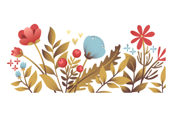 Decorative Growing Flowers. Botany Borde