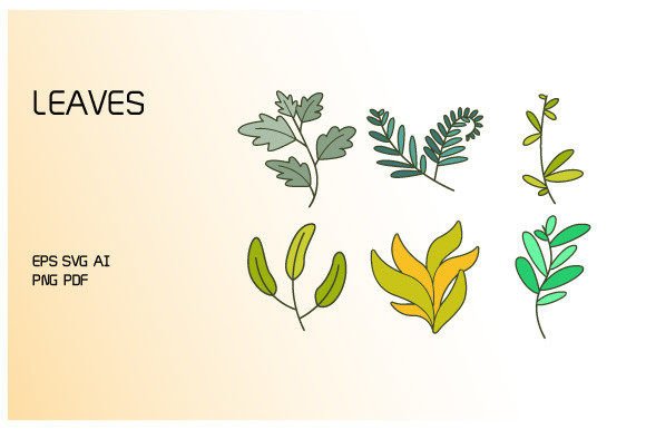 Decorative Leaves and Branch Set
