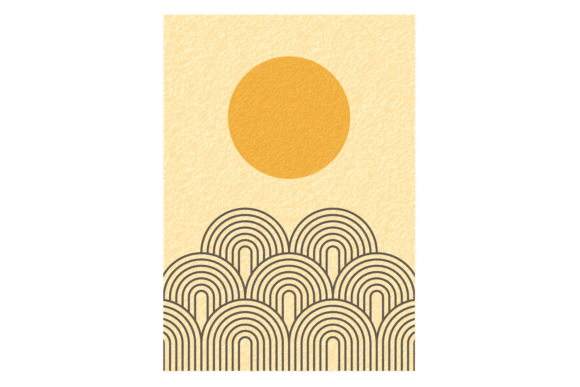 Decorative Poster in Mid Century Style: Graphics & Illustrations for Crafters