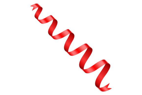 Decorative Red Ribbon Graphics for Local Business Branding