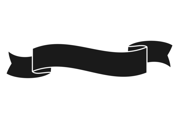 Decorative Ribbon Scroll. Black Empty Ba Graphics