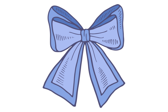 Decorative Silk Bow. Blue Ribbon Decorat