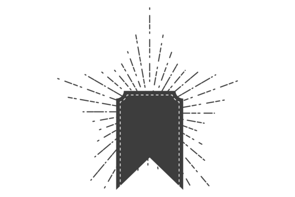 Flag Frame with Star Shining. Decorative Graphics