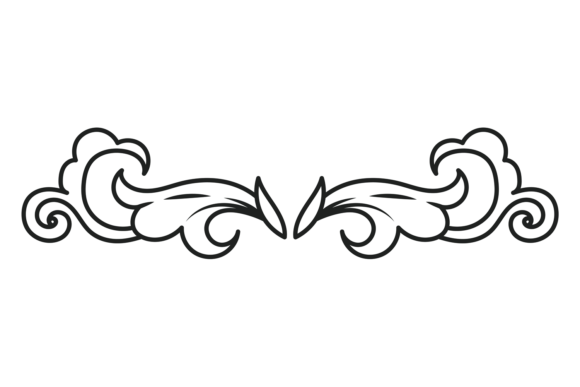 Flourish Decorative Ornate Filigree. Vin Graphics