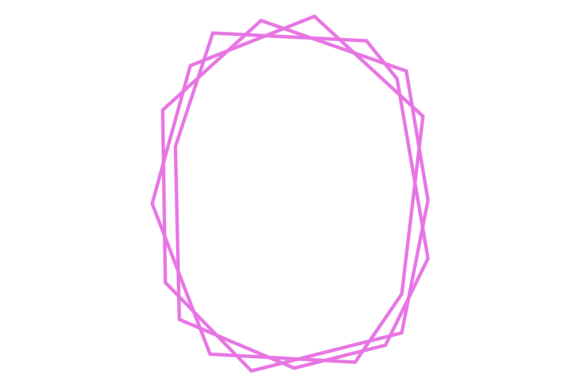 Geometric Line Frame. Decorative Polygon Graphics