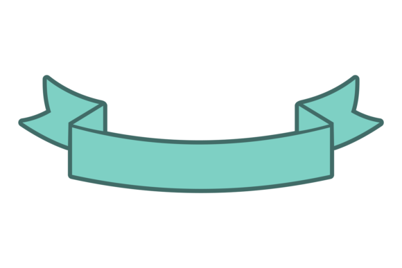 Green Ribbon Strip. Decorative Banner in Graphics