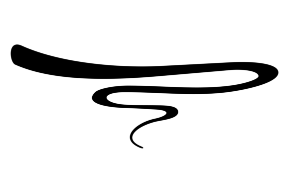 Ink Brush Stroke. Decorative Underline. Graphics