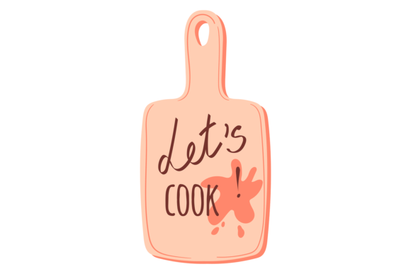 Lets Cook Lettering: Graphics for Cute Kitchen Designs