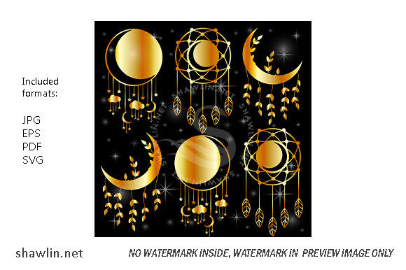 Mystic Decorative Dream Catchers in Gold