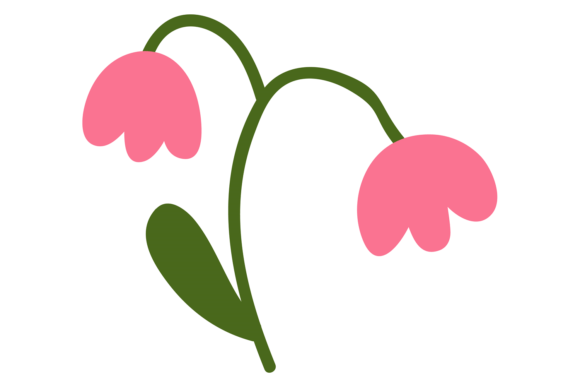 Pink Flower. Spring Plant. Decorative Graphics