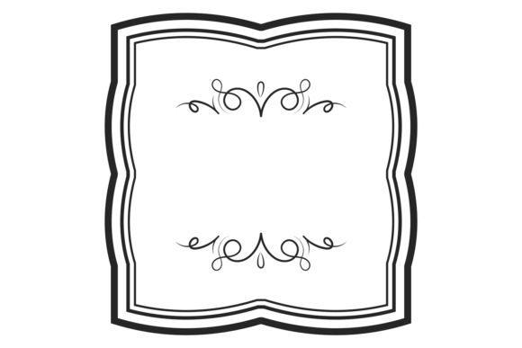 Square Frame. Decorative Calligraphy. Graphics